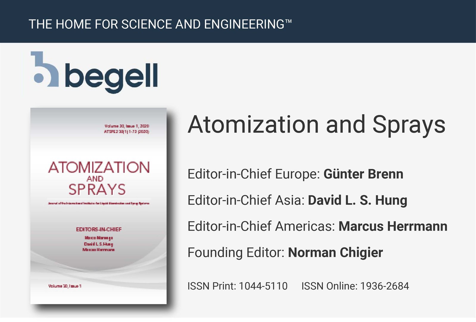 Atomization and Sprays Journal Cover